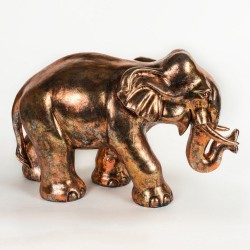 Small Copper Elephant Figurine
